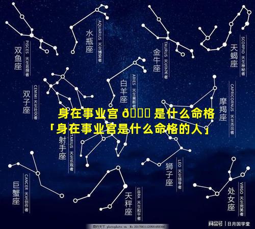 身在事业宫 🐅 是什么命格「身在事业宫是什么命格的人」